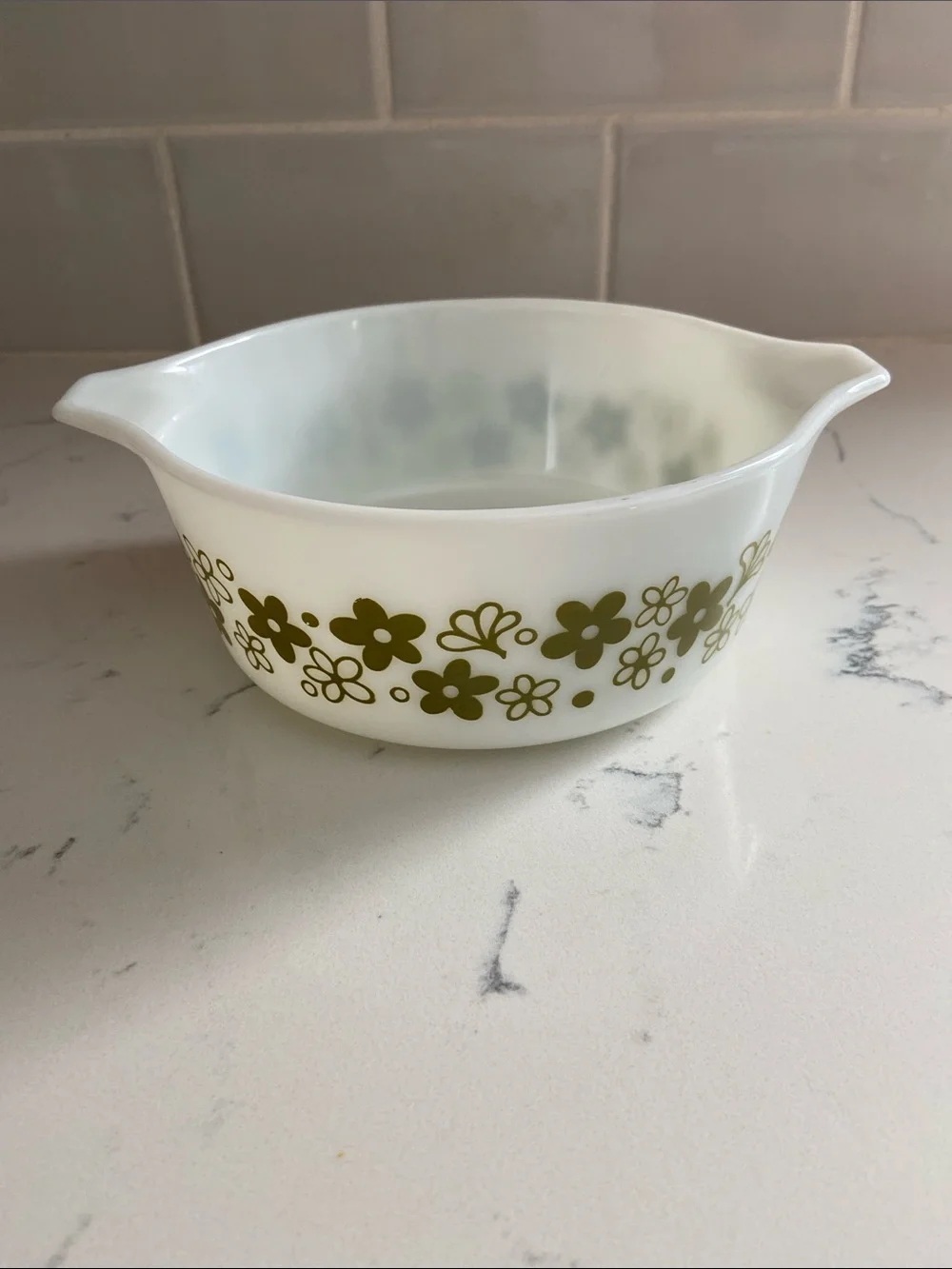 Vintage Pyrex Spring Blossom (Crazy Daisy) 471-B Cinderella Bowl